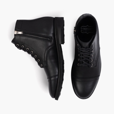 Botas con Cordones Thursday Boots Major Hombre Negros | MX0238516