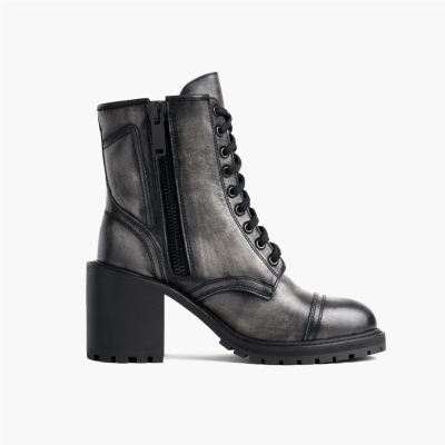 Botas con Cordones Thursday Boots Rebel Mujer Grises | MX7438651