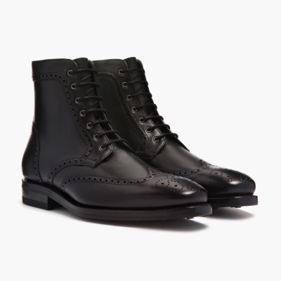 Botas con Cordones Thursday Boots Wingtip Hombre Negros | MX0724135